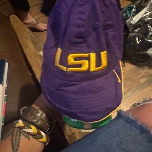 Purple LSU Cap with Yellow Embroidery